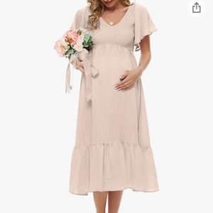 FLUTTER SLEEVE MATERNITY DRESS Size M
